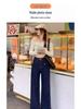 Autumn Winter 2025 High-Waist Black Jeans: Women's Slimming Loose Wide-Leg Pants
