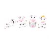 4Pcs Auto Cute Anime Plastic Cartoon Little Cow Car Accessories Gift Interior Hanging Ornament Rear View Mirror Decorations