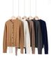 Women's Trendy 100% Wool Cardigan Coat - Large Button, Soft Fluffy, Solid Color, Loose Open-Front Sweater Outerwear for 2025