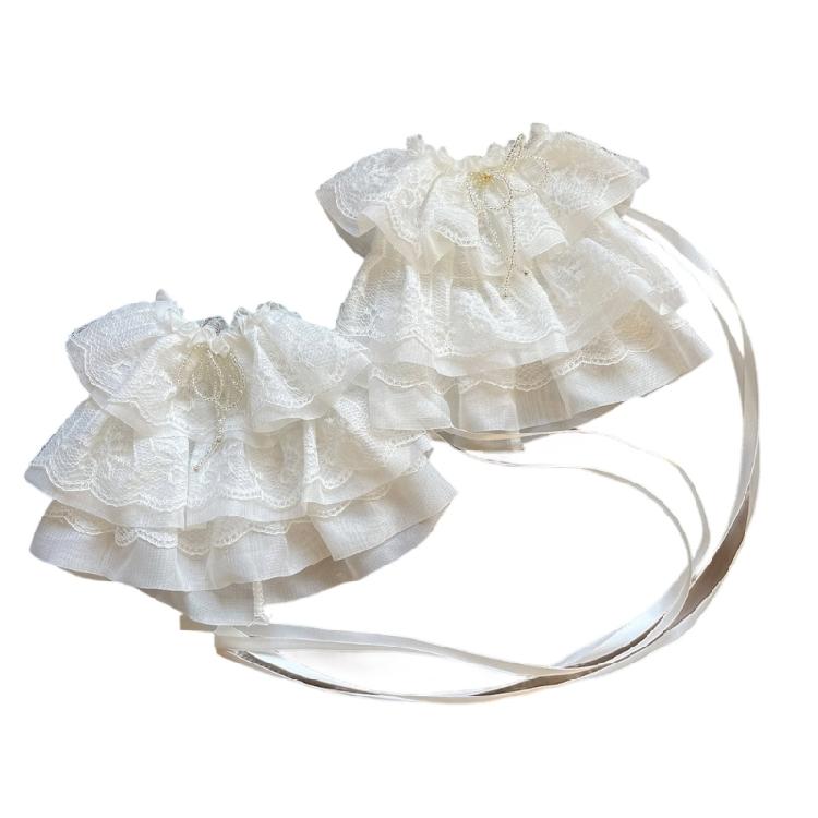 Fashionable Nostalgic Lace Detachable Arm Covers Comfortable Wear For Elegant Dress Event And Photo Shoots