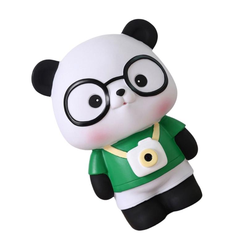 Money Container Versatile Coin Holder Lovely Panda Shaped Money Holder Piggy Banks Savings Jar for Animal Lovers X3UC
