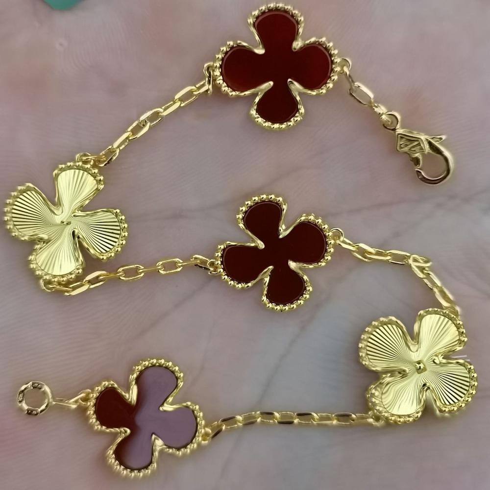 High Version Four-leaf Clover Bracelet Female Mother-of-pearl Agate Five-flower Ladies Bracelet