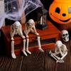 In-Stock Halloween Resin Skeleton Ornaments: Hear No Evil, See No Evil, Speak No Evil Decorations for Ghost Festival Atmosphere