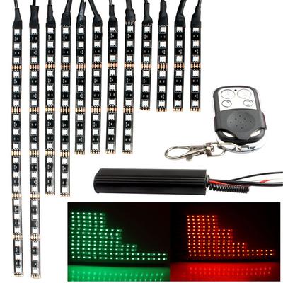 12x Motocykel Skúter RGB LED Neónové Under Glow Svetlá Pásiková Súprava DC 12V Univerzálna
