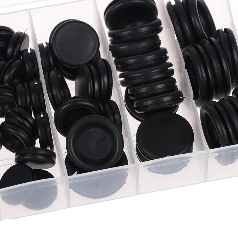 170Pcs Closed Seal Ring Car Rubber Grommet Hole Plug Electrical Wire Gasket Kit