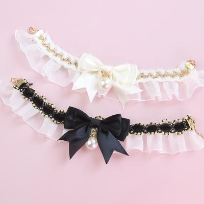 Haustier Hund Katze Halsband Niedliche Spitze Schleife Katzenhalsband Verstellbare Katzenhalskette Schmuck Süßes Hals Dekoratives Haustierzubehör Haustierbedarf