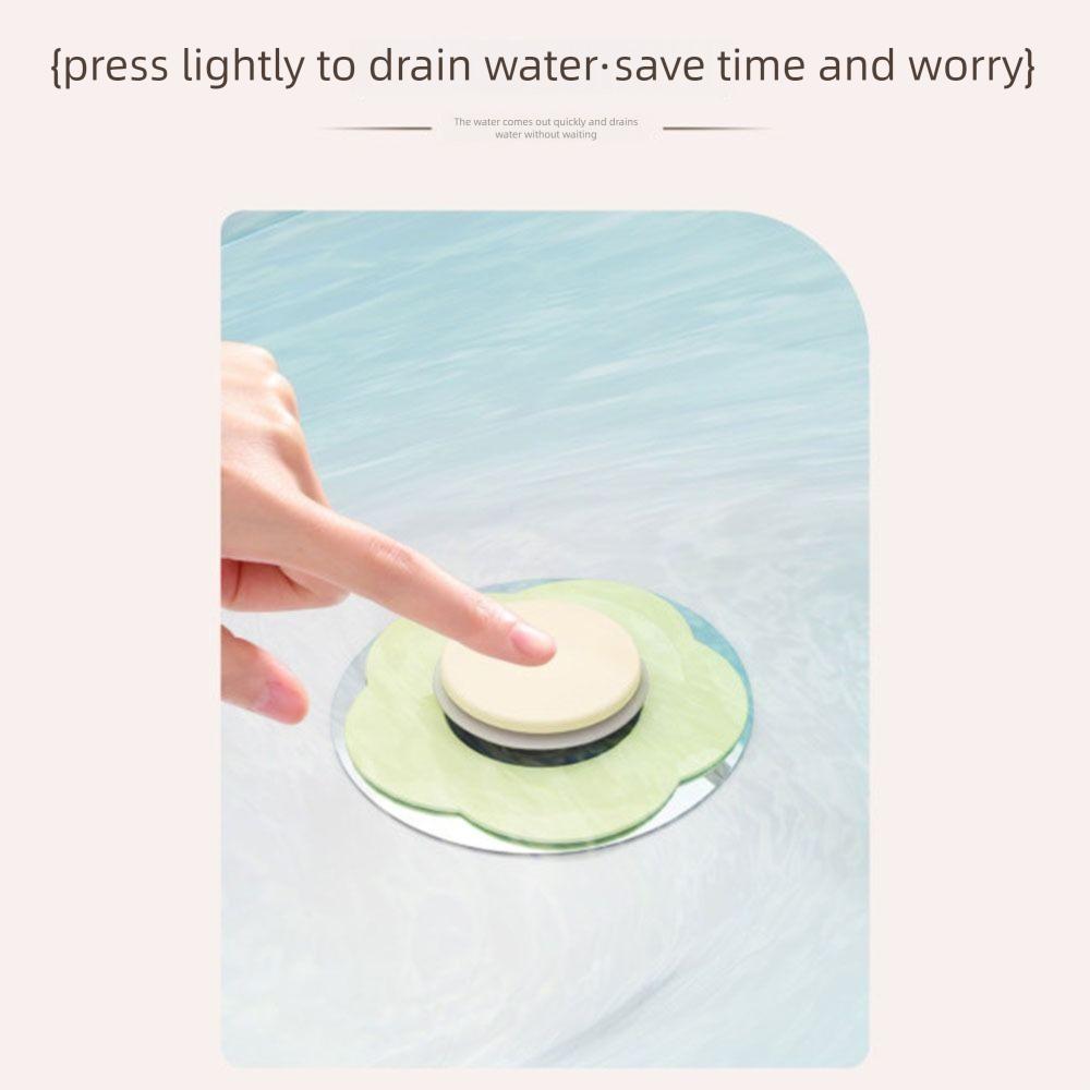 New Flower Shape Drain Plug Filter Rebound Plastic Hair Catcher Bathroom Sink Drain Stopper for 34-40mm Wash Basin