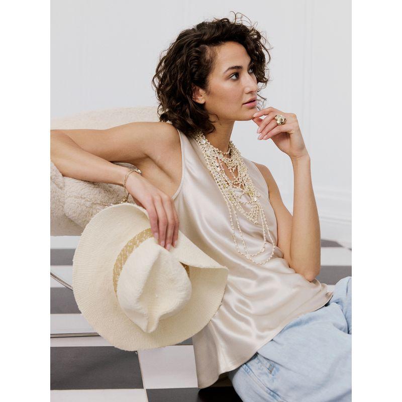 Blacknini Yin WAF/High Satin High Density Satin Acetate Draping Row Wind Two-Way Vest/Skirt