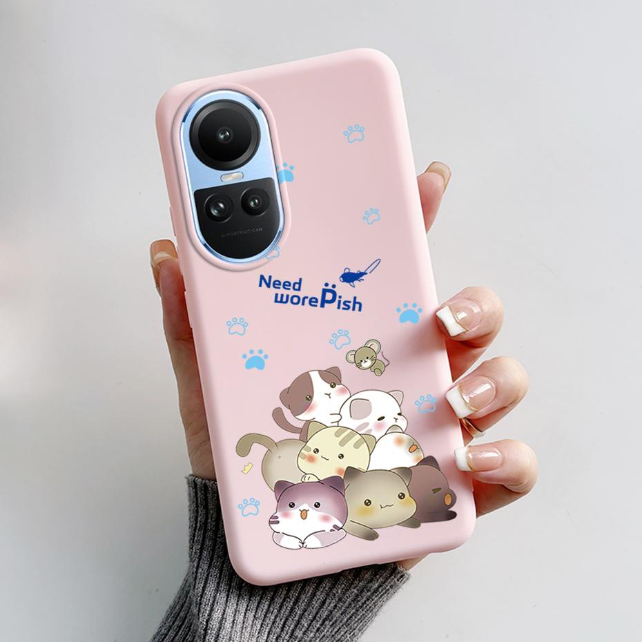 For OPPO Reno 10 5G CPH2531 Case Stylish Pattern Soft Silicone Phone Cases for Oppo Reno10 Pro Global 2023 CPH2525 Back Cover