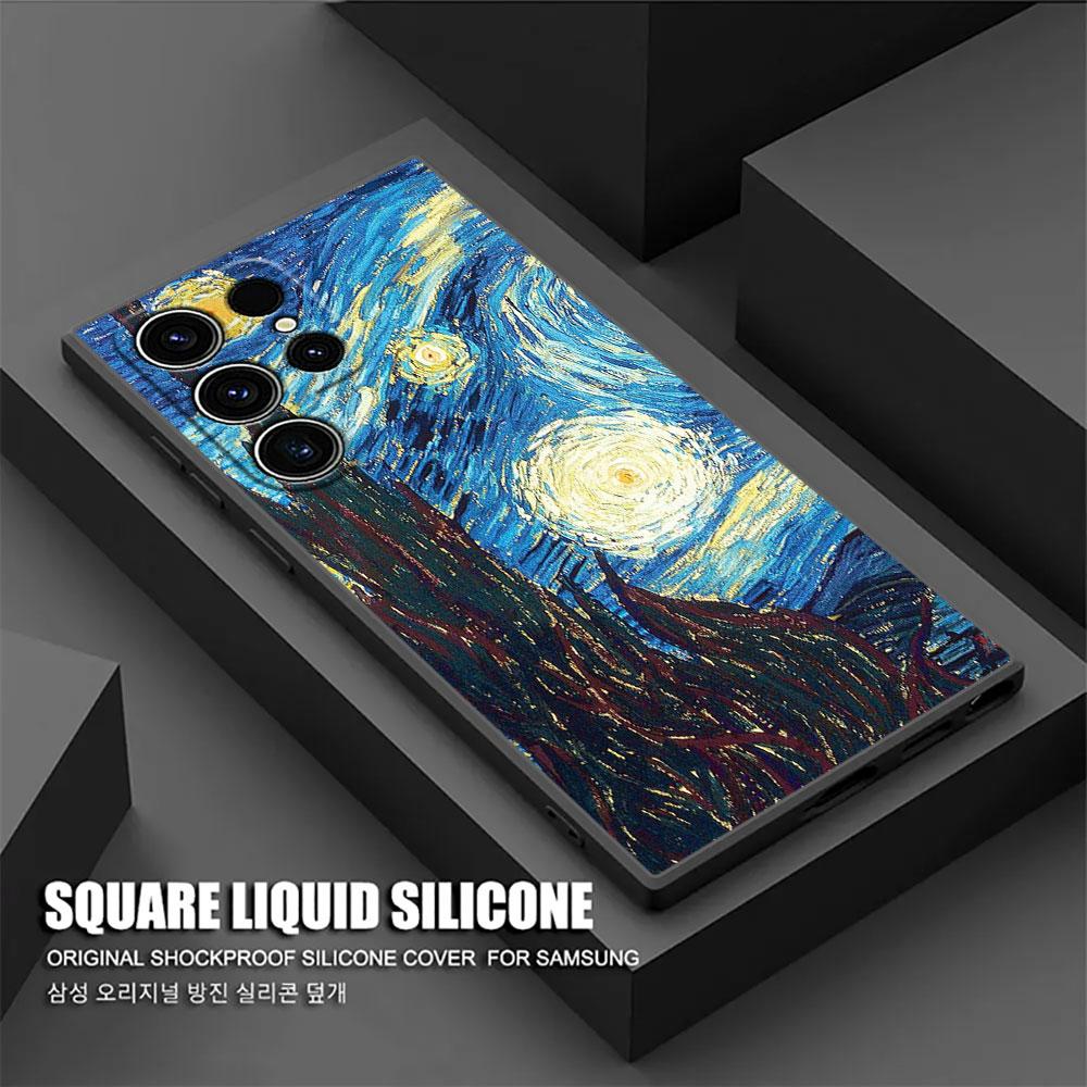 Retro-Ölgemälde Van-Gogh Nachthimmel S26Ultra Hülle Für Samsung Galaxy S26 S25 S24 S23 S20 S21 FE S22 Ultra Plus 5G Handyhülle