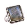 Natural Labradorite Gemstone 925 Solid Sterling Silver Jewelry Ring S.9.5 w9c77