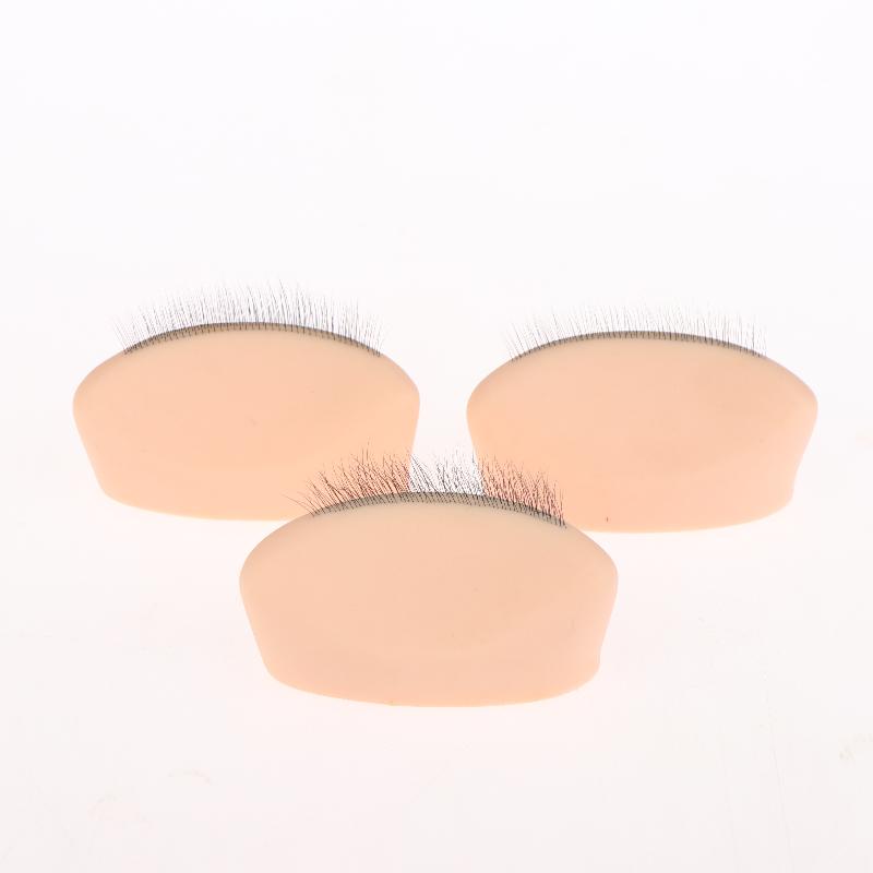 1Pcs Eyelash Practice Silicone Model With Realistic Eyelash Extensions, Reusable Training Eyelid-Eyelash Extension Tool