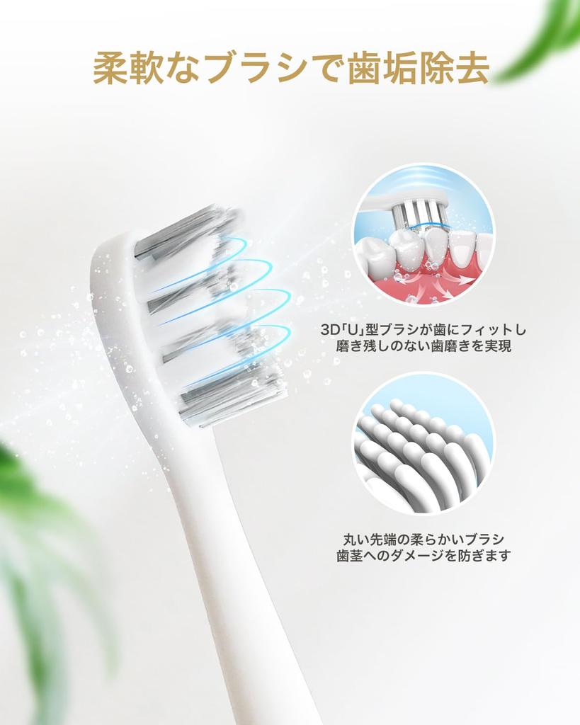 Epeios Elektrische Schallzahnbürste Ersatzbürste 5 Schall-Ersatzbürsten für Elektrische Regelmäßige Ersatzbürste für EPA2009 Zahnbürste, Zahnbürste, Köpfe,