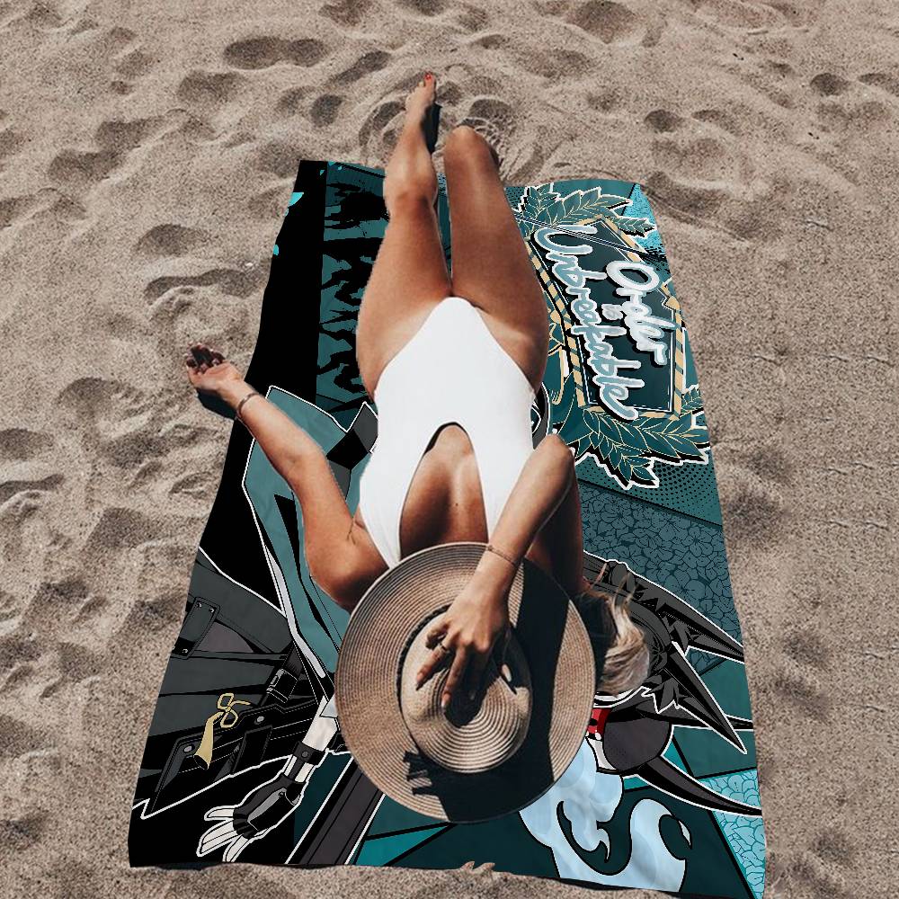 Zenless Zone Zero Hoshimi Miyabi Microfiber Beach Towel Absorbent Quick Dry Soft Yoga Swimming Resort Mountain Climbing Towel