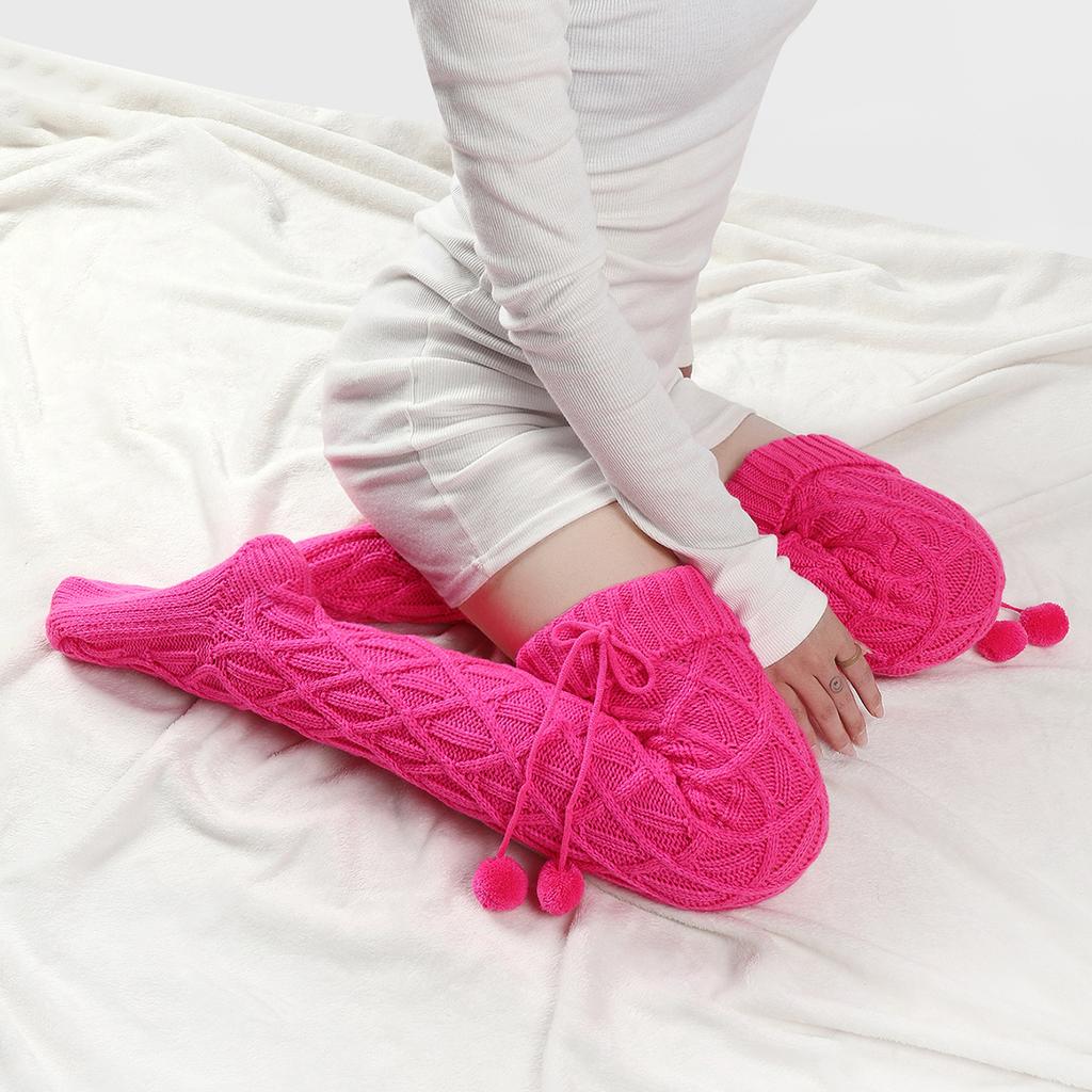 Women's  Winter Thermal Over-the-Knee Socks with Tassel Fringe  Mid-Calf/Knee-High/Floor Sock  Leg Warmers for Skirts, Boots, Pajamas