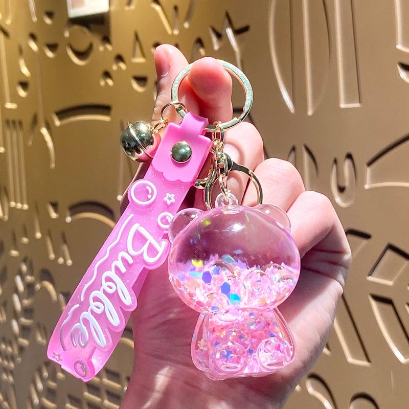 Acrylic Mahjong Sand Keychain - Elegant Car & Bag Pendant Gift
