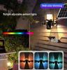 Solar-Powered Outdoor LED Wall Light with 4G Multi-Lens Surveillance Camera