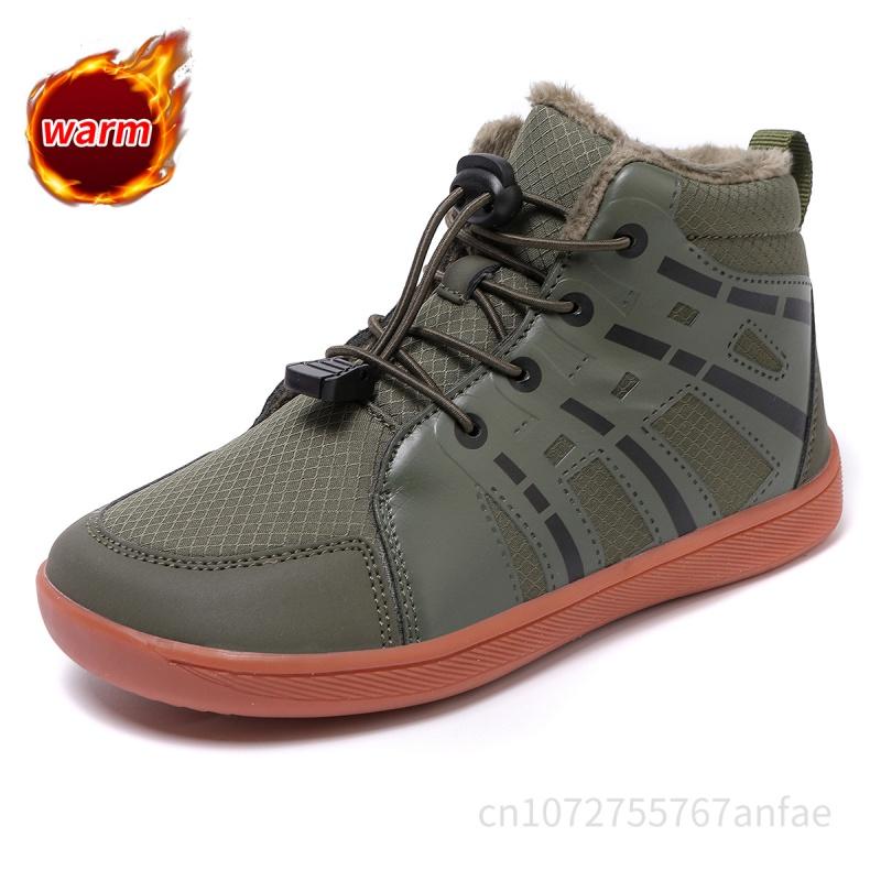 Jungen Mädchen Schneestiefel Wasserdicht Winterschuhe Kinder Barfußschuhe Winter Weite Zehen Sneakers Warme Schneestiefel Leicht Rutschfest