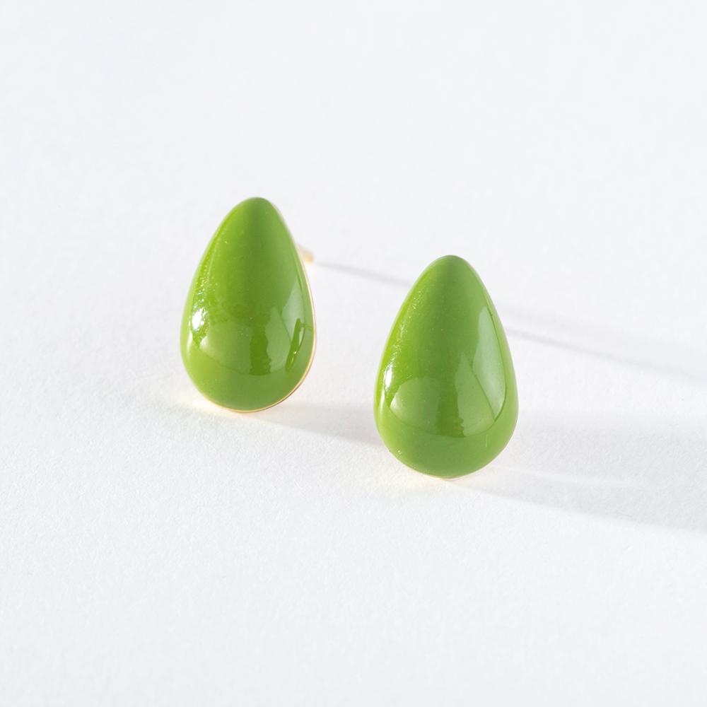 

Pinkdudu модные 2 цвета серьги-гвоздики с семенами дыни романтические простые креативные серьги с геометрическим рисунком для женщин PD1428 зелёный