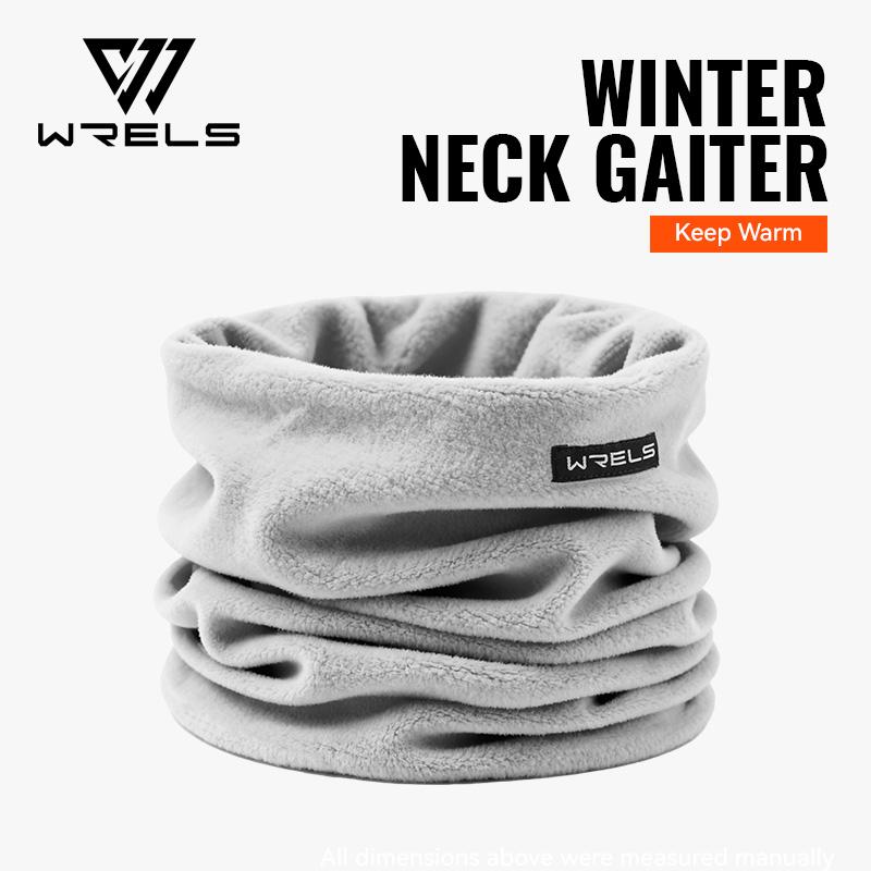 WRELS Outdoor Sport Bandana Military Tube Scarf Winter Running Skiing Neck Gaiter Warmer Fleece Thick Windproof Face Cover серый