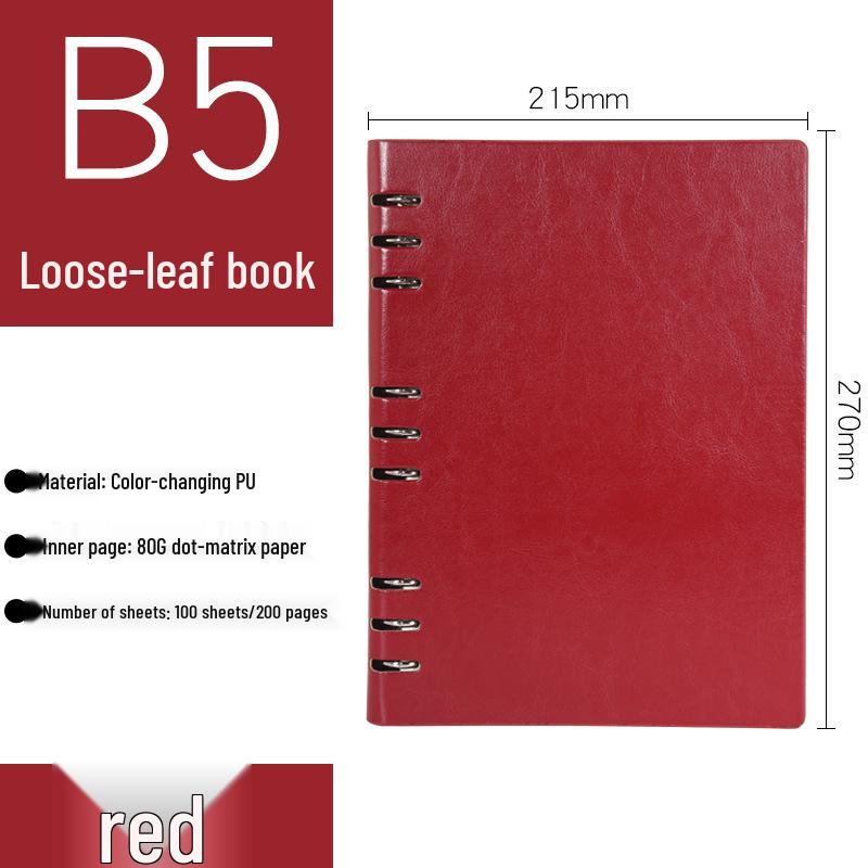 Enterprise Loose-leaf Notebook, Customizable A5/B5/A6 for Company Events & Meetings