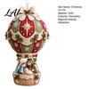 Holiday Handmade Gift Sets DIY Christmas Hot Air Balloon Hanging Ornament Kit 3D Fabric Craft Festive Home Decor Ornaments Project with Santa