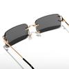Ruiao  rimless sunglasses UV400 fashion square metal glasses for men women designer man's brand sun shades for outdoor