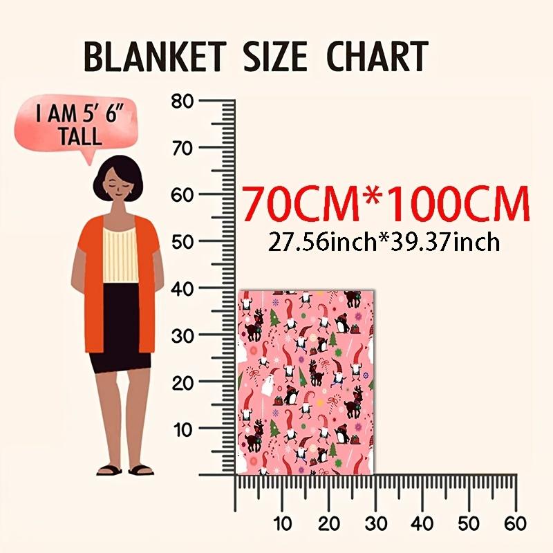 

Cozy Christmas Gnome Flannel Throw Blanket Soft Warm Versatile for Napping Sofa Office Bed Camping AllSeason Comfort 75x100cm (30x40inch)