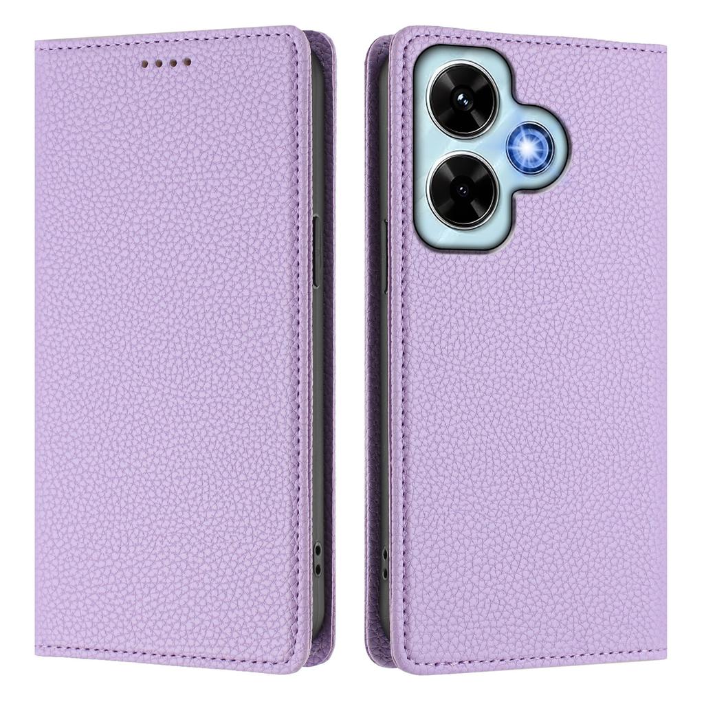 For Xiaomi Redmi Note 13 4G Wallet Case RFID Blocking Litchi Texture Leather Mobile Cover