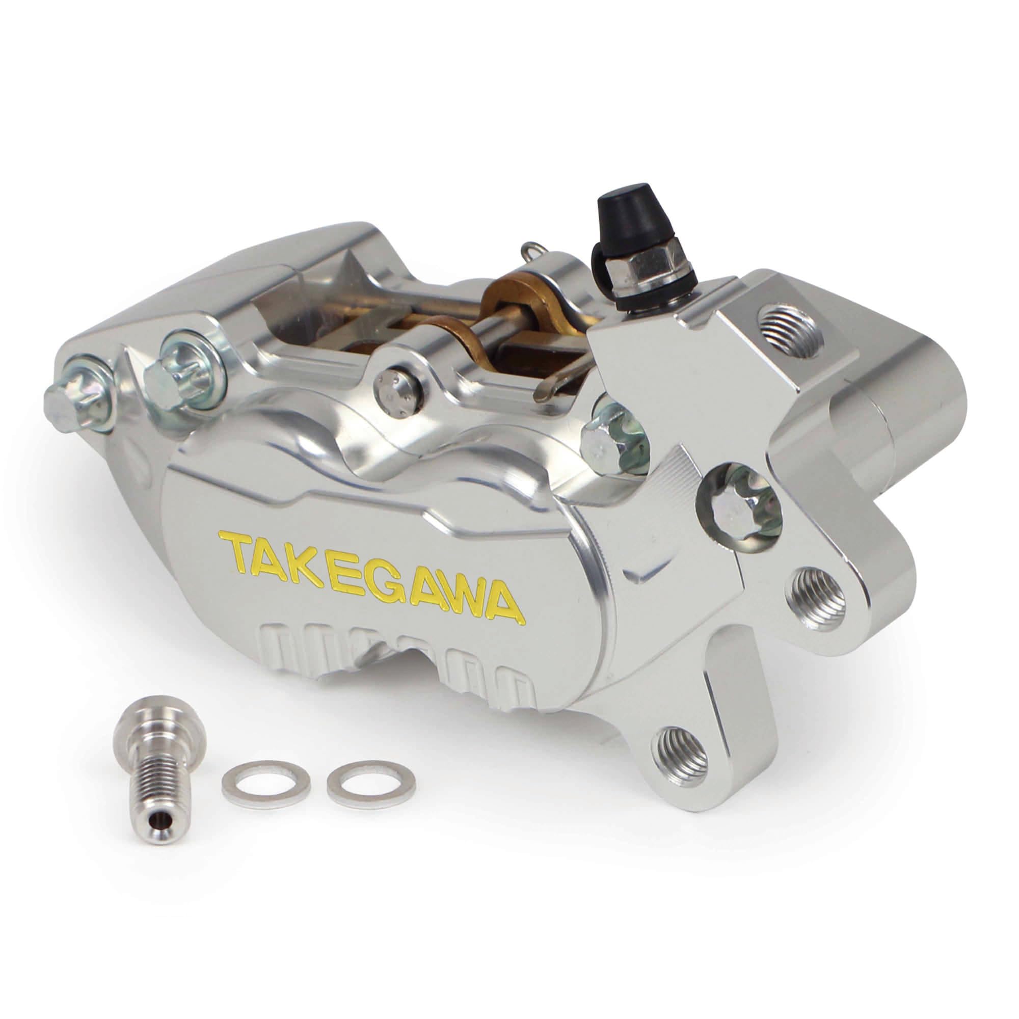 Special Parts Takegawa Aluminum Billet Caliper Universal (TAKEGAWA) 4-POT (Right Side, Silver) 06-08-0281