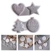 Holiday Ornament Silicone Mould Round Heart Shape Crafting Supplies for Candle Soap Baking Projects