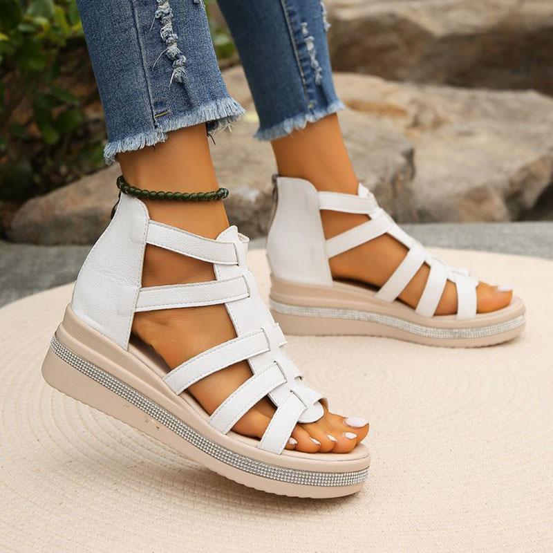 Fashion Comemore Sandals for Women Summer Fashion Casual Roman Platform Open Toe Beach Sandales Plus Size 35-43 High Heel Women Shoes