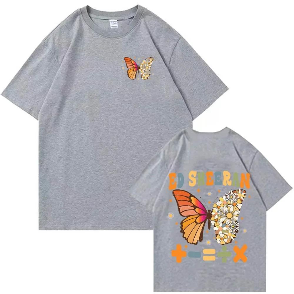 2026 FrühlingSommer ED Sheeran Tour Schmetterlingshemd Harajuku Herren und Damen Fan Geschenk Hochwertiges Bequemes T-Shirt