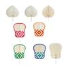 2Pieces Artisan Bamboo Weaving Hand Fans Wedding Party Favor Decorative Fan For Bride Guest And Formal Event Celebration