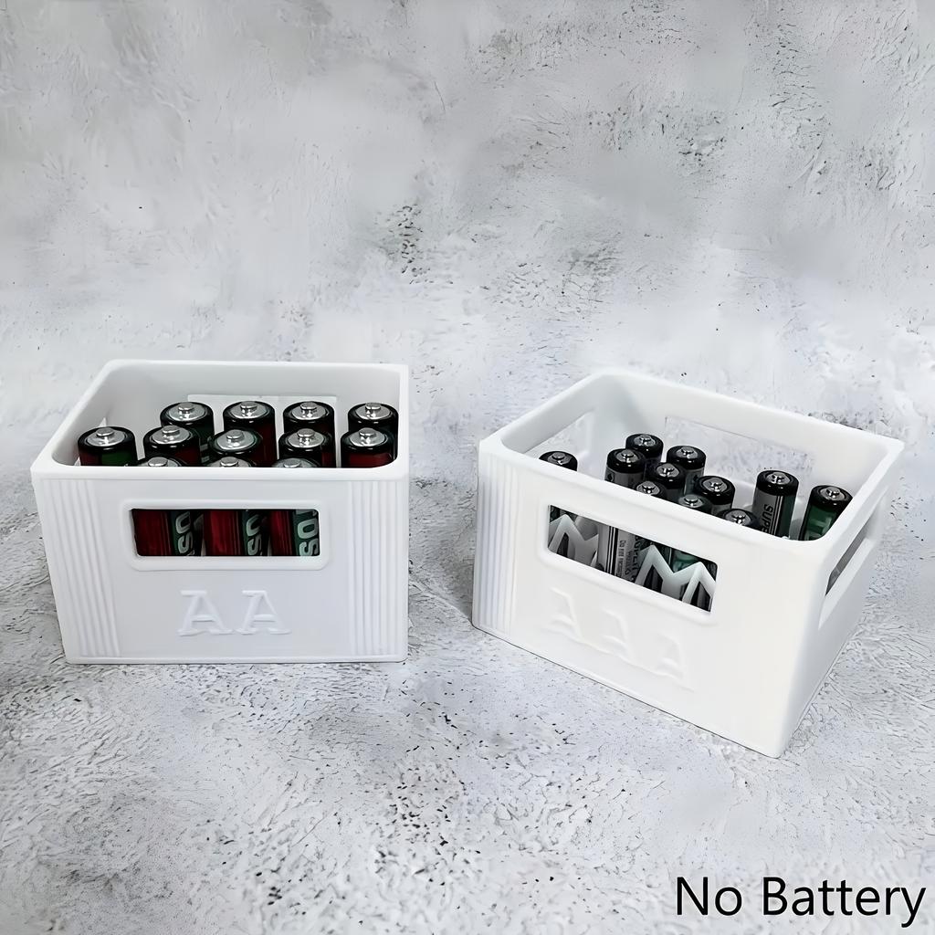 3D Printed AAA/AA Battery Storage Box - Large Capacity, 30/20 Compartments, Durable Plastic Organizer, for Home Decoration