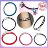 925 Silver Beaded Leather Bracelet Multi Color Layering Charm Chain Fashion Jewelry For Women