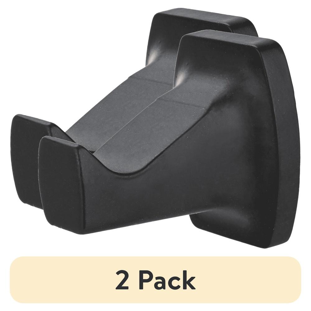 

2 Pack Zinc Alloy Square Robe Hook Matte Black Easy Install Wall Mount Hardware Included Functional Stylish Design United States