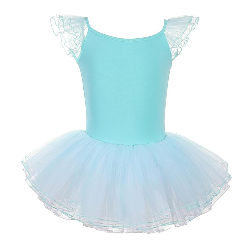 Girls Kids Ballet Tutu Skirts Dance Leotards Open Back Ballet Class Stage Performance Costumes