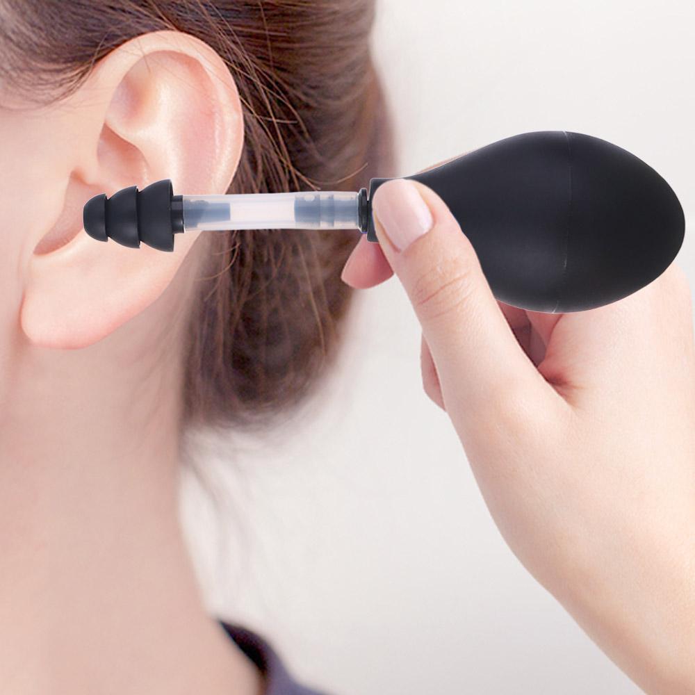 Silicone Inner Ear Pressure Tool Black Grey Relief Suction Device Soft Ear Pressure Tool Airplane