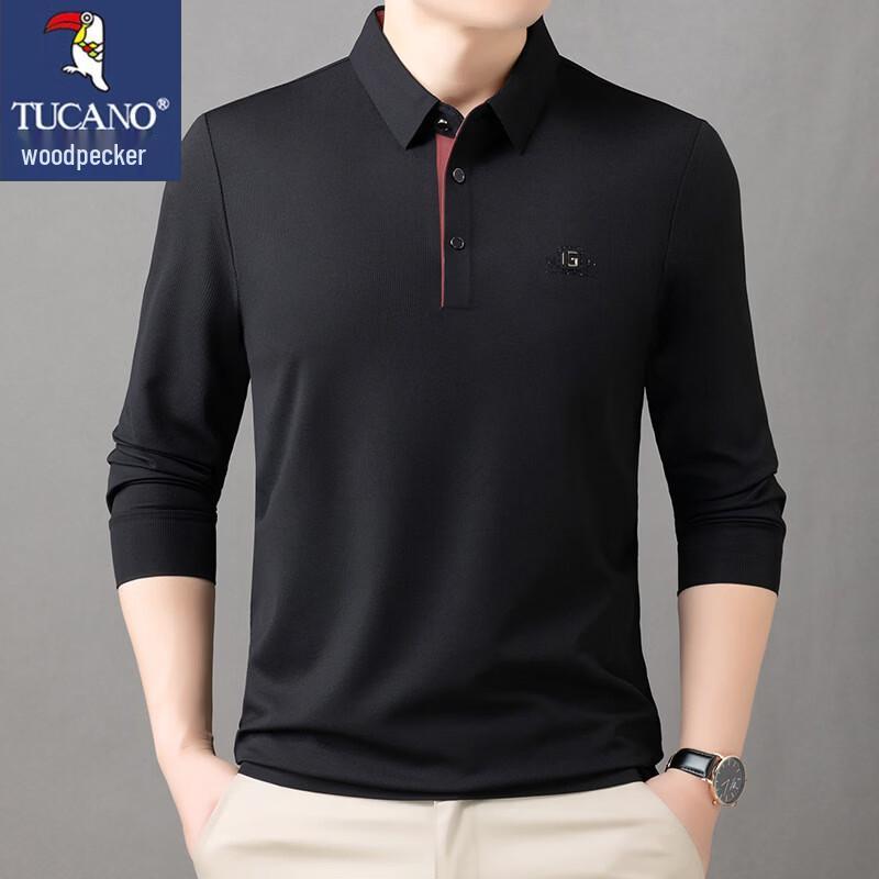 

TUCANO Men s Long Sleeve Lapel Polo Shirt M