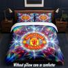 Manchester United Diseño Juego de Cama Ropa de Cama 1 Funda Nórdica + 2 Fundas de Almohada Suave Transpirable Ropa de Cama para el Hogar