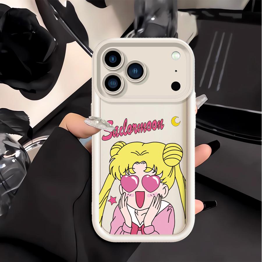 Case for Apple iPhone 17 Pro Max Air XR 15 14 Plus 16 11 12 13 Mini XS 16e Phone Cover Cartoon Sailor Moon