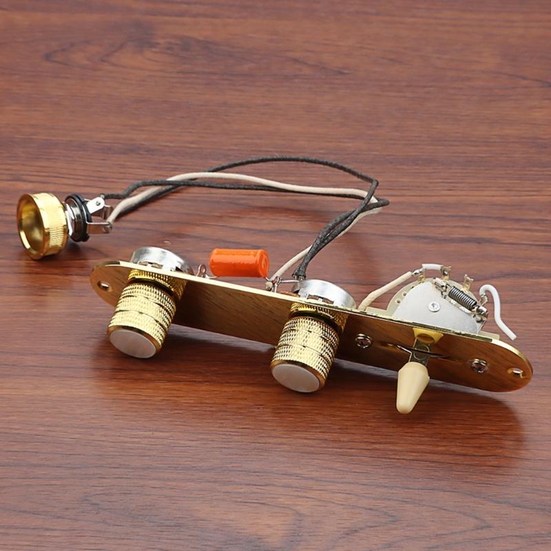 3 Way Wired Loaded Control Plate with Switch  Prewired Guitar Switch Control Plate for Electric Guitar Playing Parts