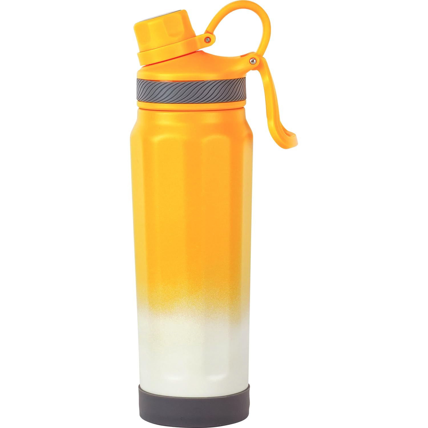 

Wahei Freiz Fortec RH-1681 530ml Orange and White Vacuum Insulated Water Bottle with Handle, Direct Drinking, for Cold Storage