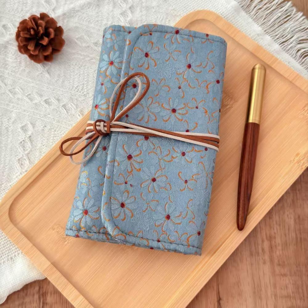 Retro Scrapbook Binder Cloth Cover Loose-leaf Notebook Portable A6 Loose-leaf Diary  for Girls