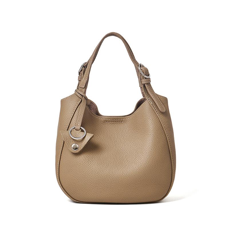 

Leather Women S Bags, High-End Soft Bags, First-Layer Cowhide Vegetable Baskets, Commuting Large-Capacity Women S Handheld Mouth 25*bottom 21*10*18.5 серый