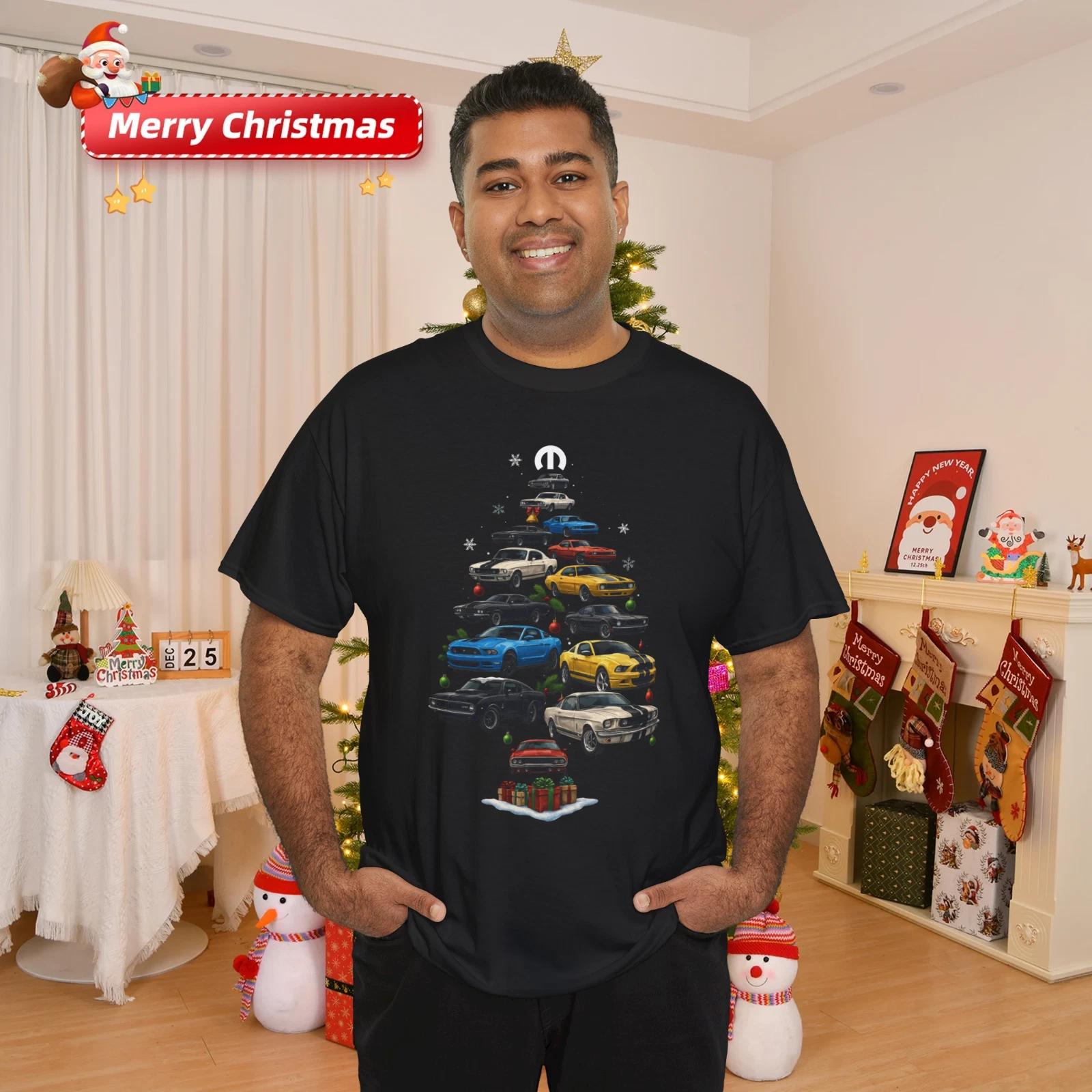 Mopar Christmas Tree Made of Cars T-Shirt S