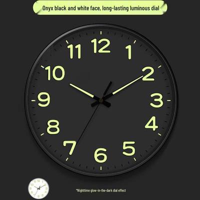 HANDUNYOU 12-Zoll Leuchtende Quarz-Wanduhr