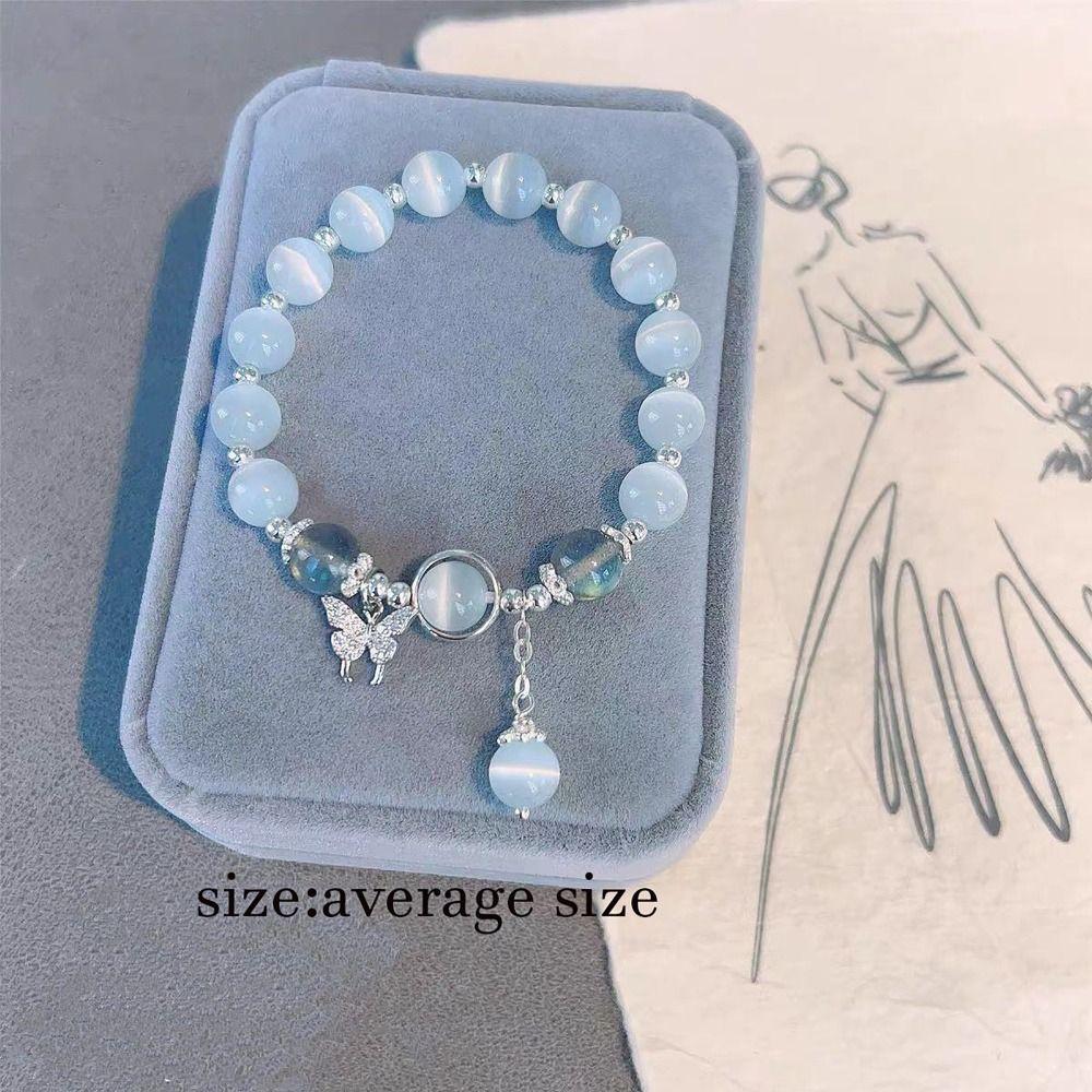 Butterfly Lucky Bracelet Jewelry Gift Bead Chain Casual Glazed Bracelet  Women Girls