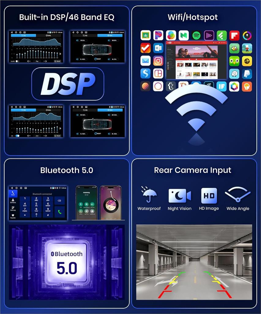 4G 64GB Car Stereo for Nissan Altima 2013-2018, 10.1' HD Touchscreen, Android Auto, CarPlay, WiFi, GPS, Backup Camera